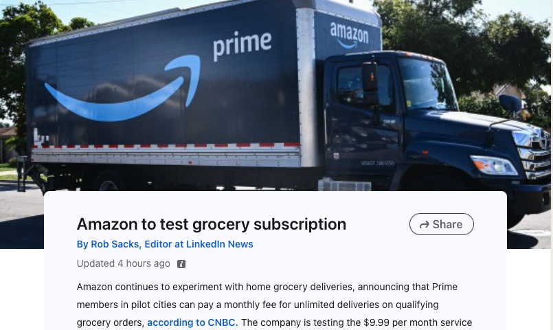 tests grocery subscription service for Prime members